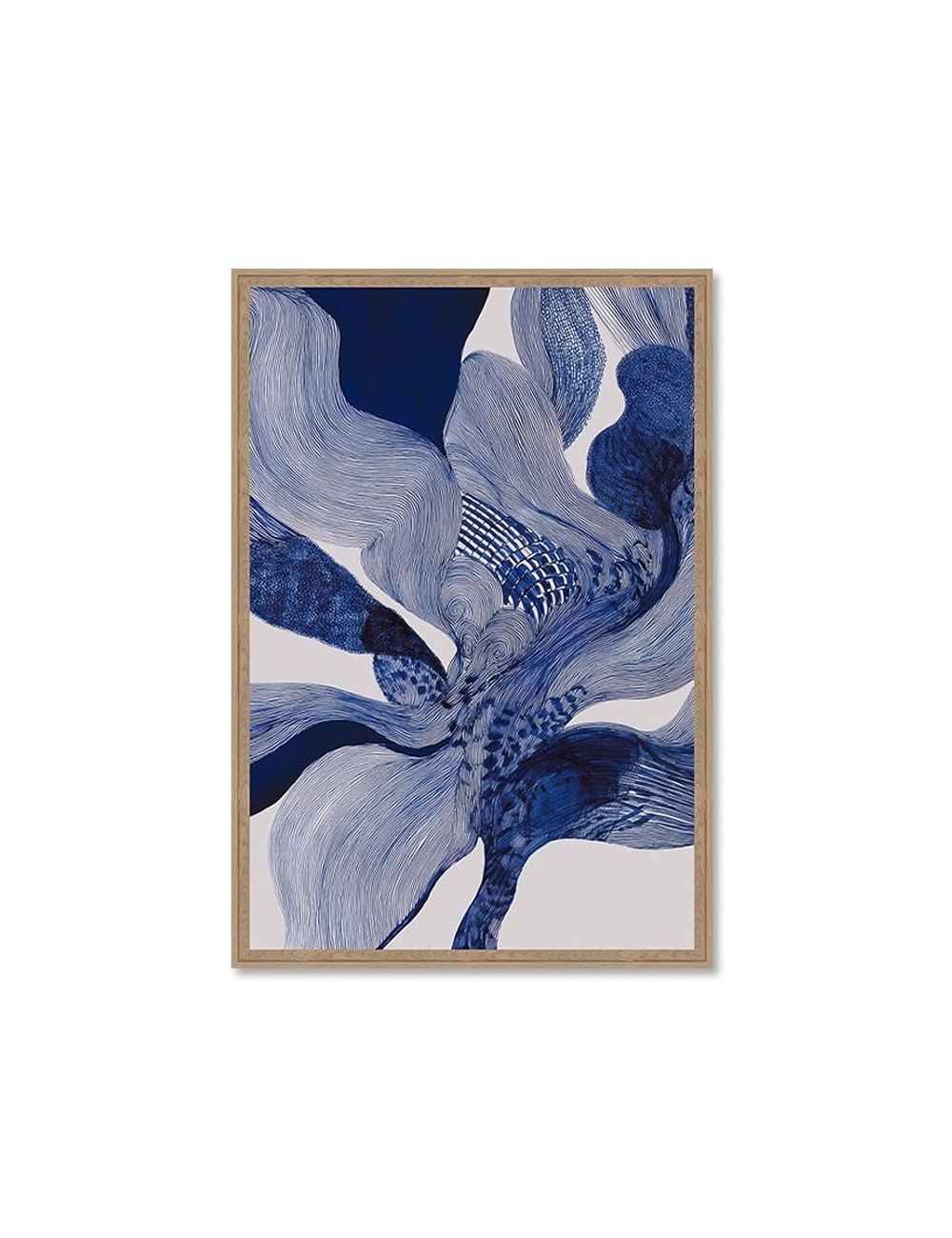 Tableau 80x120 abstrait bleu contemporain