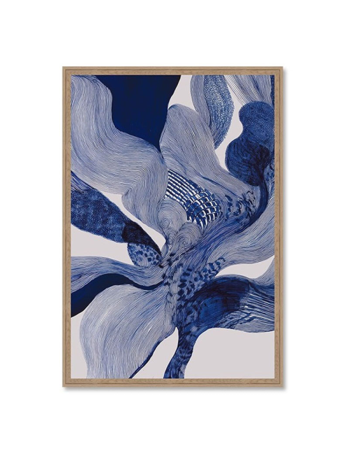 Tableau 80x120 abstrait bleu contemporain