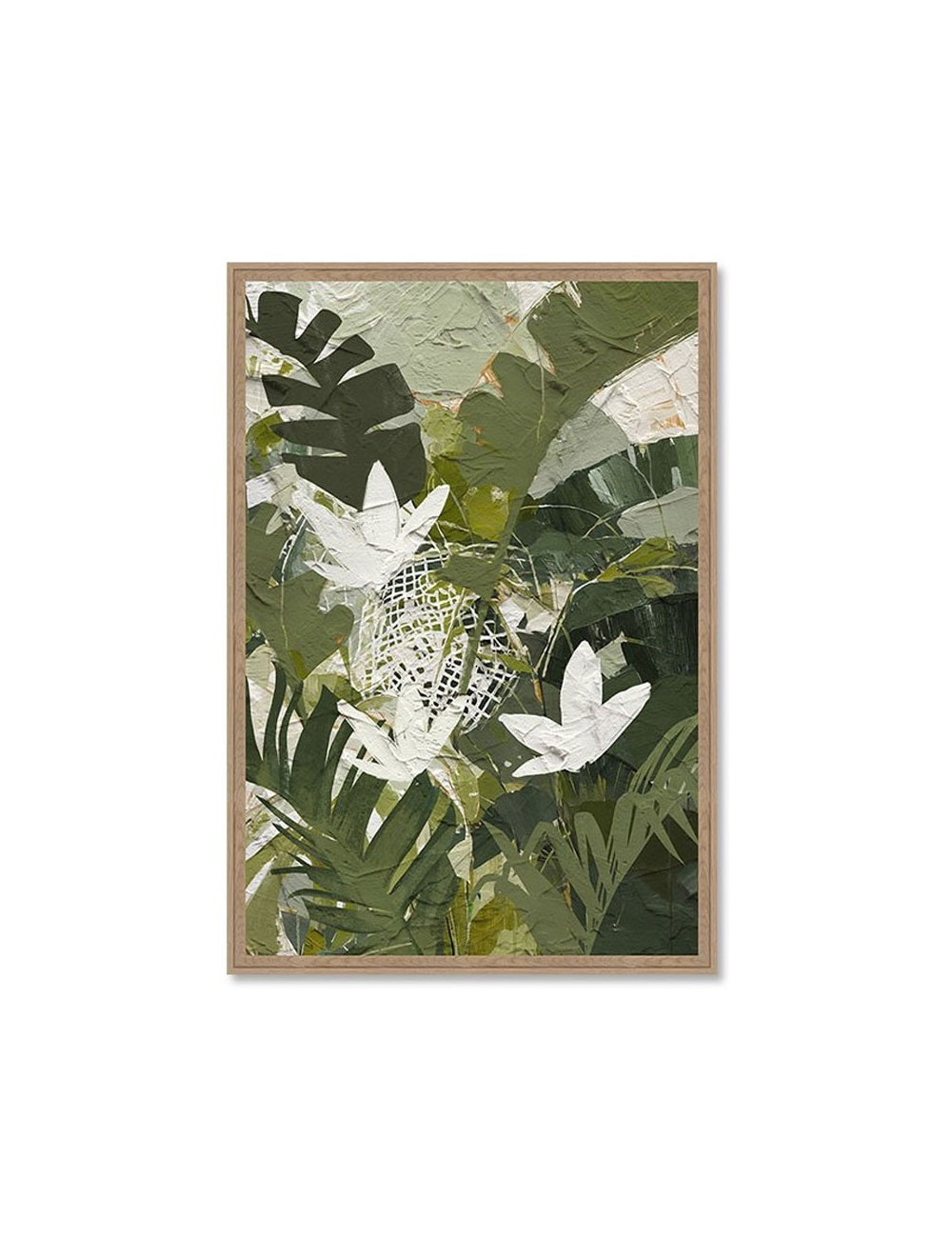 Tableau végétal jungle feuillages verts