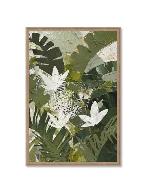 Tableau végétal jungle feuillages verts