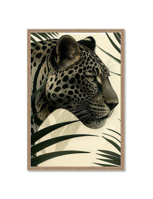 Tableau léopard jungle décoration murale exotique