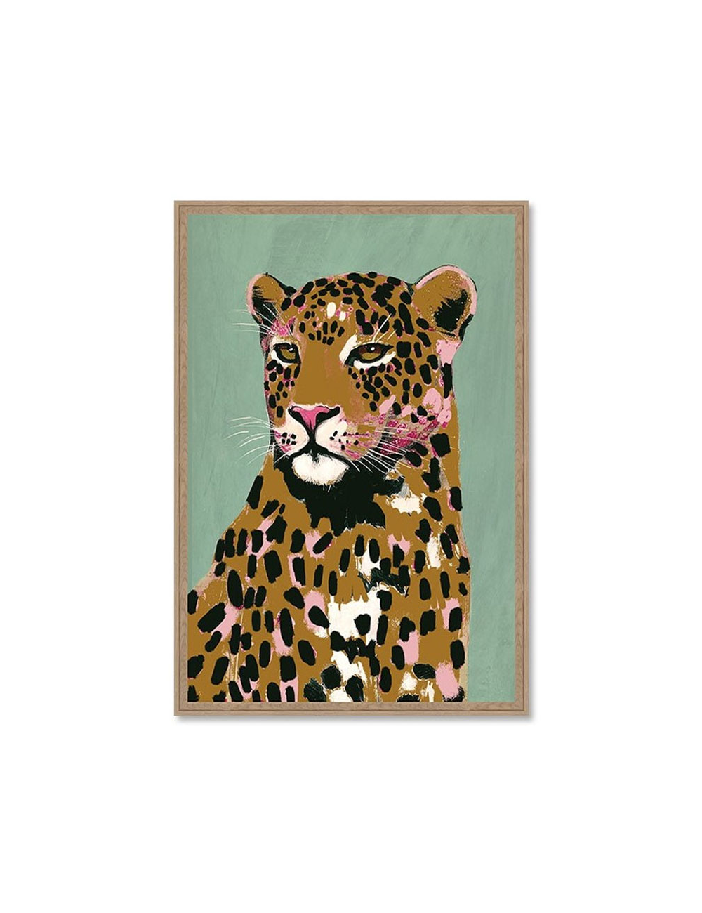 Tableau 80x120 léopard pop jungle