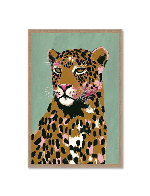 Tableau 80x120 léopard pop jungle