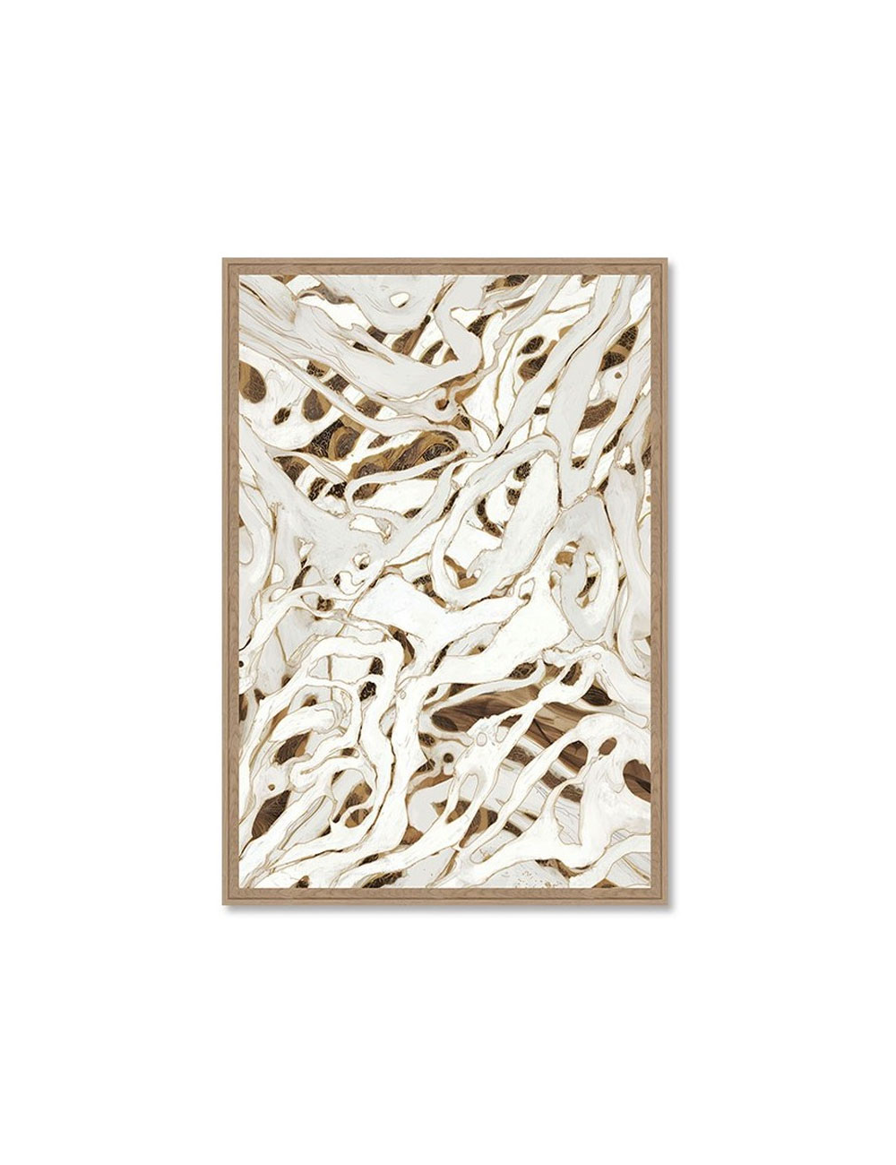 Tableau abstrait marron et beige design