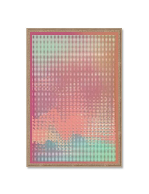 Tableau abstrait dégradé pastel 80x120 cm