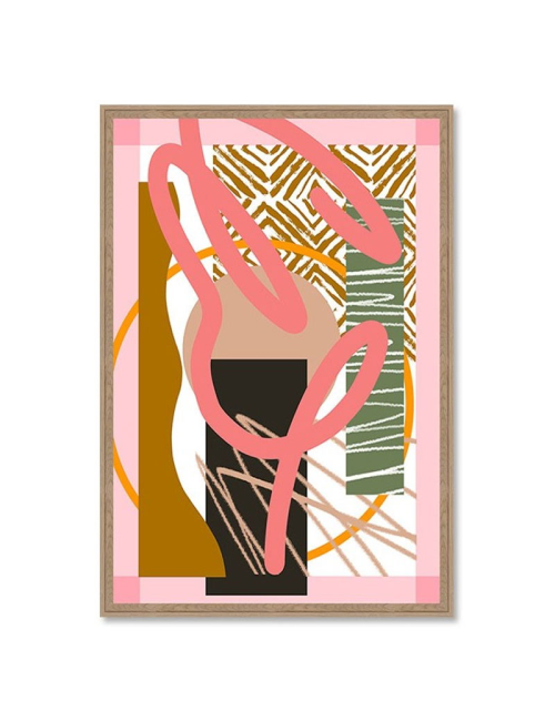 Tableau abstrait formes graphiques 80x120 cm