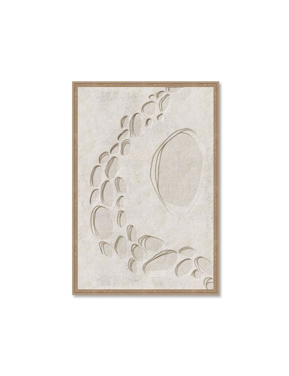 Tableau abstrait beige galets  80x120 cm