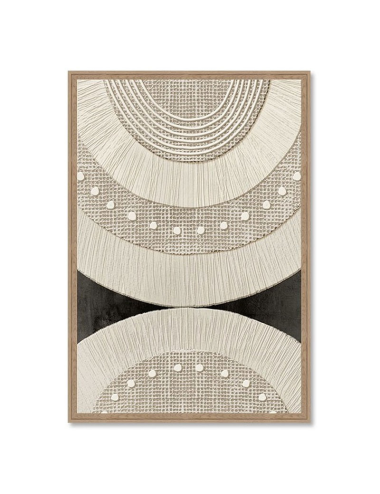 Tableau géométrique effet textile 80x120 cm