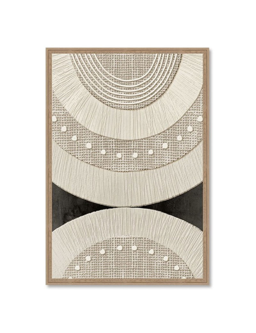 Tableau géométrique effet textile 80x120 cm