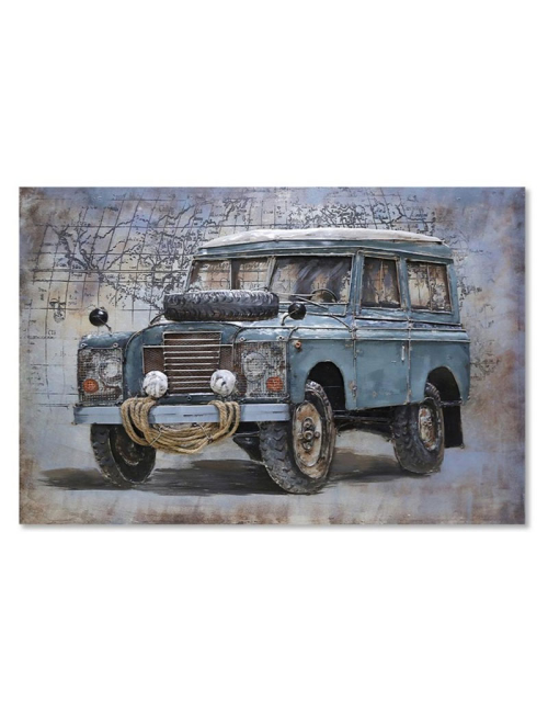 Tableau métal 3D 4x4 vintage 80x120
