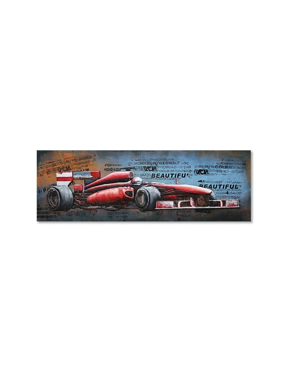 Tableau Mural Métal Silhouette Voiture - Décor 3D Noir - Tailles S/M/L - Décoration Murale Maison, Bureau, Salon