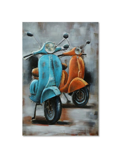 Tableau métal 3D Vespa vintage 80x120
