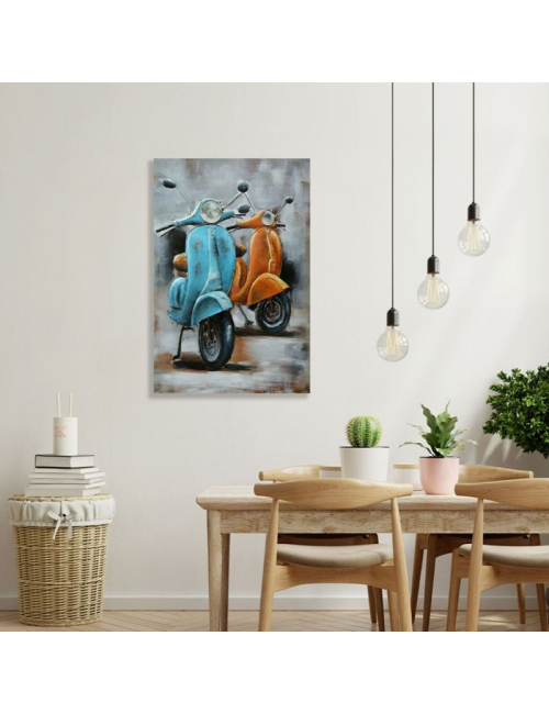 Tableau métal 3D Vespa vintage 80x120
