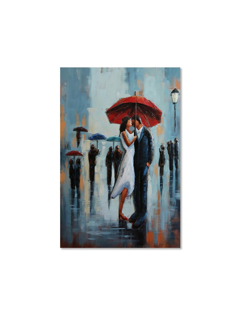 Tableau métal 3D couple romantique 80x120