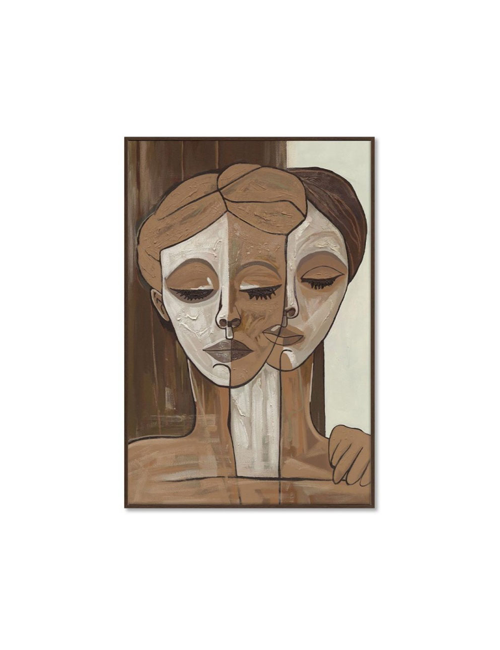 Tableau visages féminins abstraits – 80x120 cm