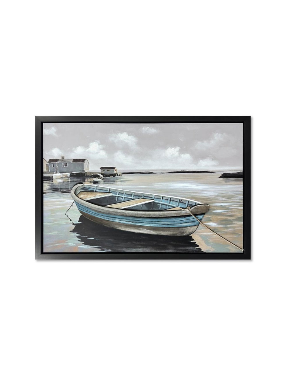 Tableau barque en bord de mer – 80x120 cm