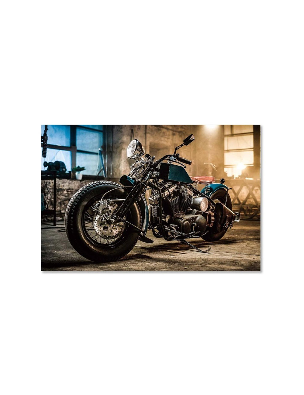 Tableau en verre moto Harley Davidson 80x120