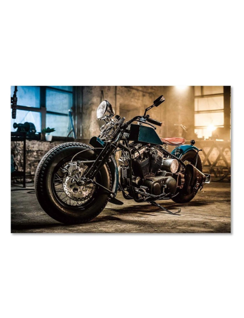 Tableau en verre moto Harley Davidson 80x120