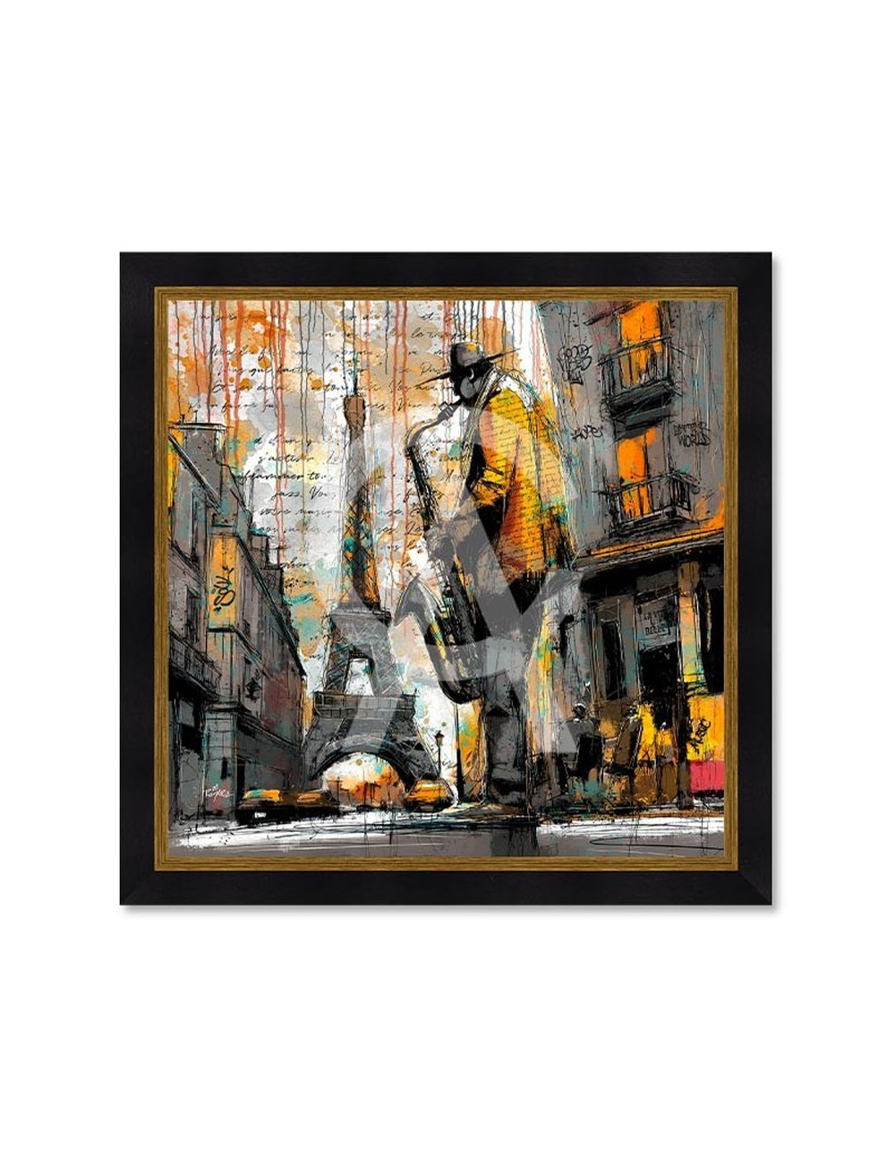 Tableau Le saxophoniste à Paris – Romaric