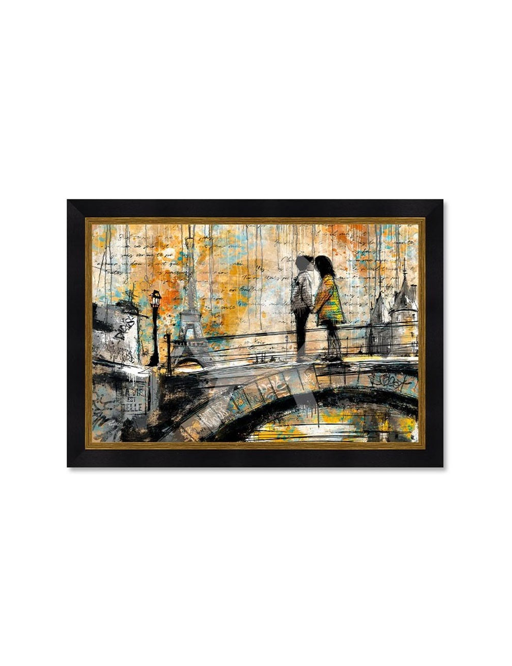 Tableau Les petits amoureux sur le pont à Paris – Romaric