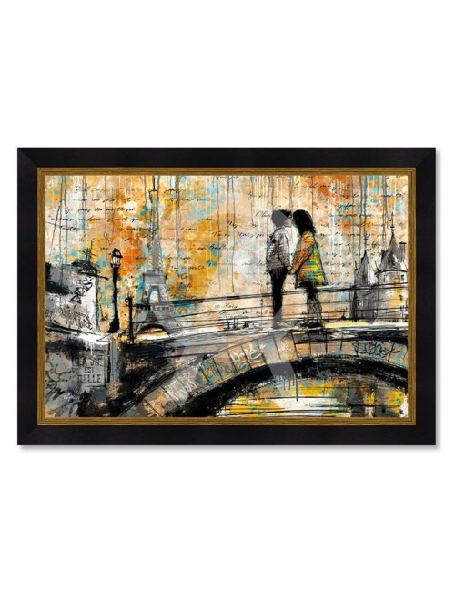 Tableau Les petits amoureux sur le pont à Paris – Romaric