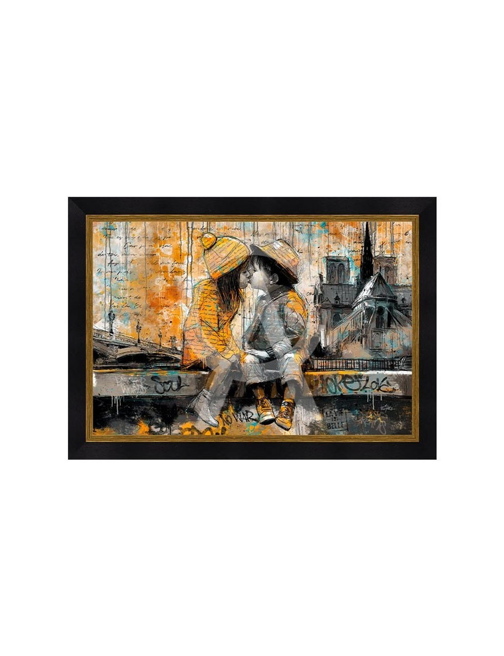 Tableau Les petits amoureux qui s’embrassent – Romaric