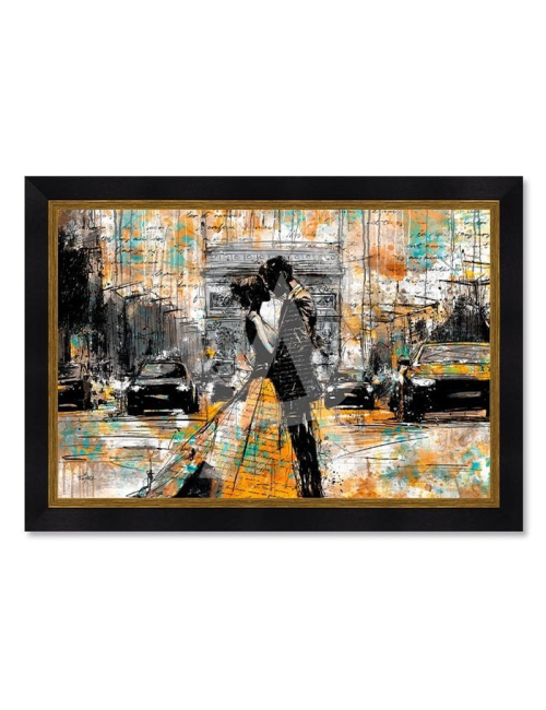 Grand tableau Romaric 80x120 Les amoureux des Champs Élysées