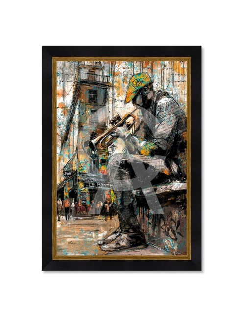 Tableau Le trompettiste à Paris – Romaric