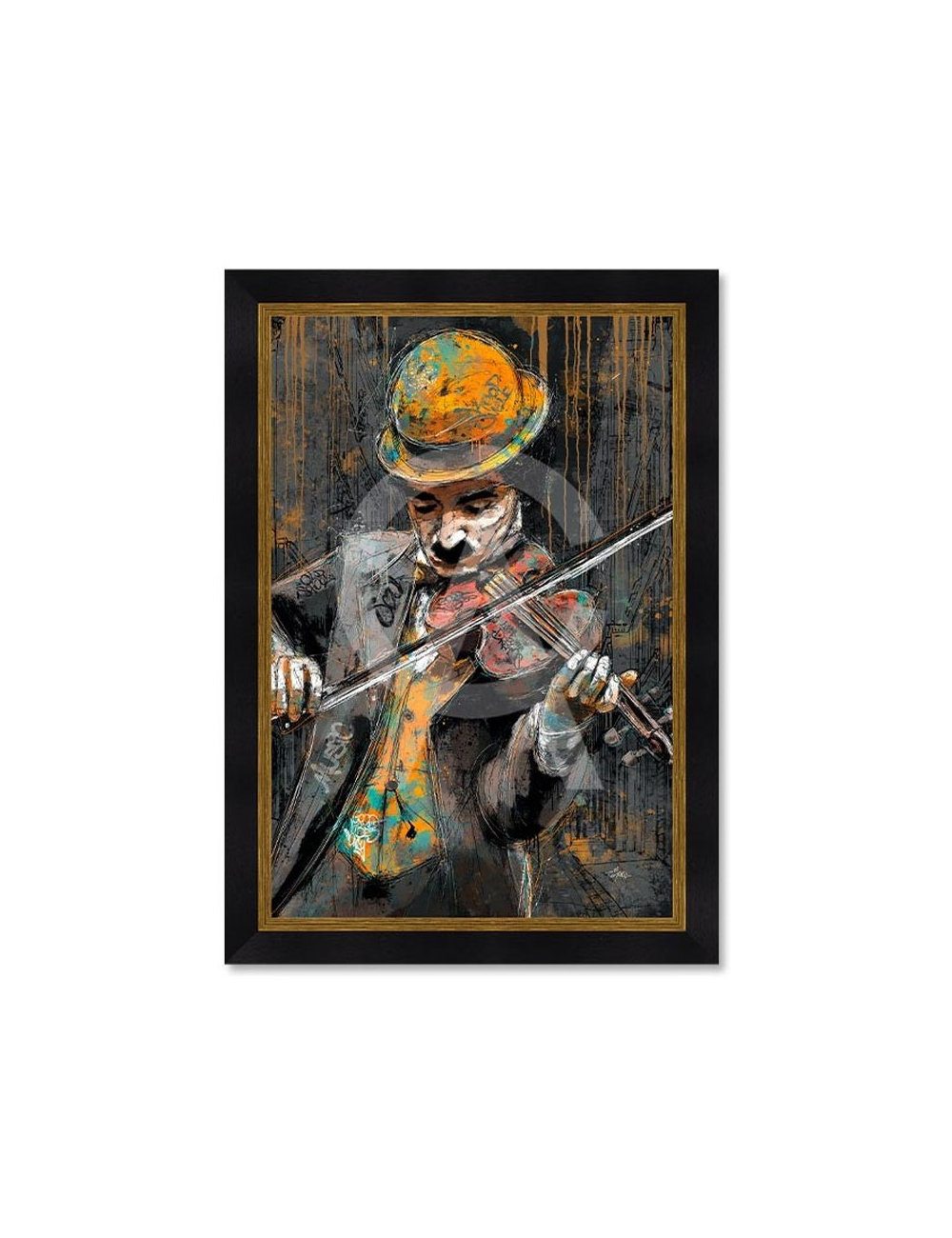 Tableau Charlie Chaplin Violon – Romaric