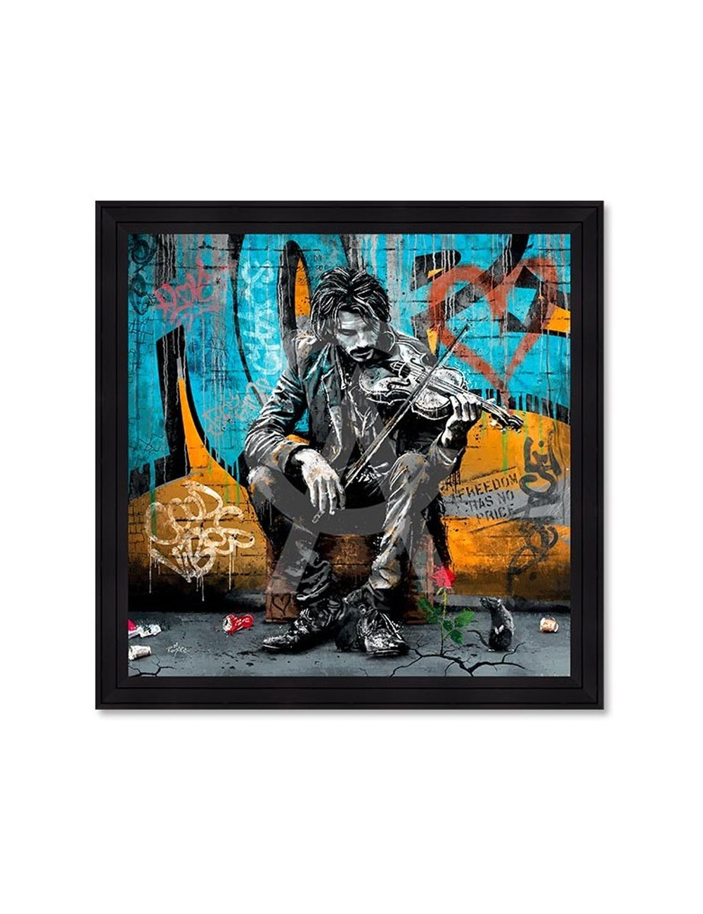 Tableau Le violoniste et la rose – Romaric