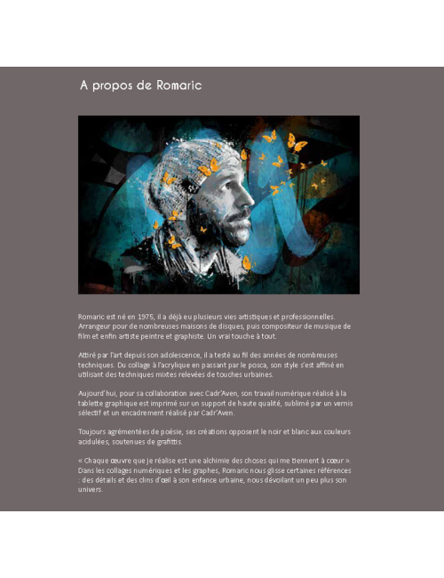 Tableau Charlie Chaplin et la Colombe – Romaric