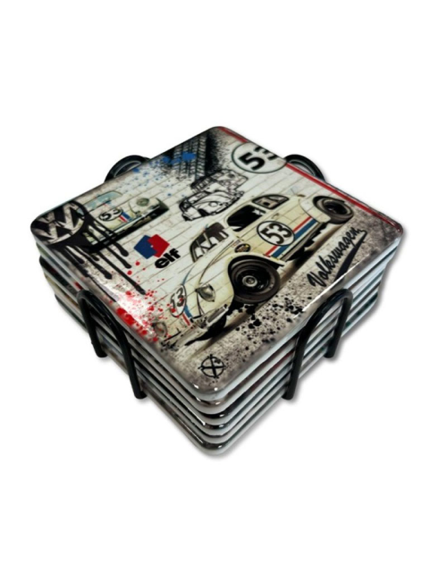 Sous-verres Véhicules Iconiques Rubix – Lot de 6 en céramique
