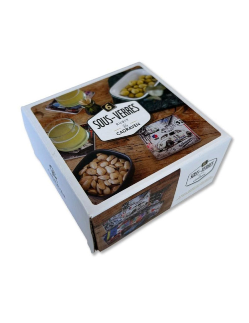 Sous-verres Véhicules Iconiques Rubix – Lot de 6 en céramique