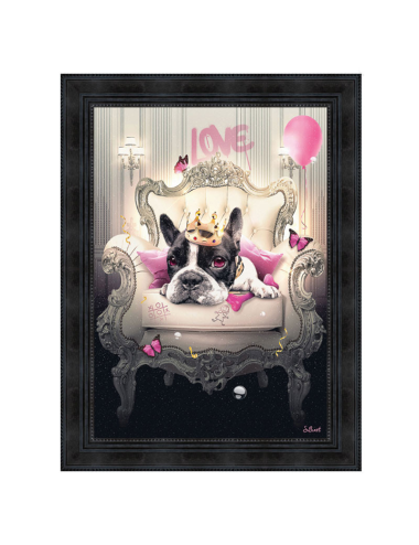 Tableau Bulldog Girly 80x120 – Sylvain Binet