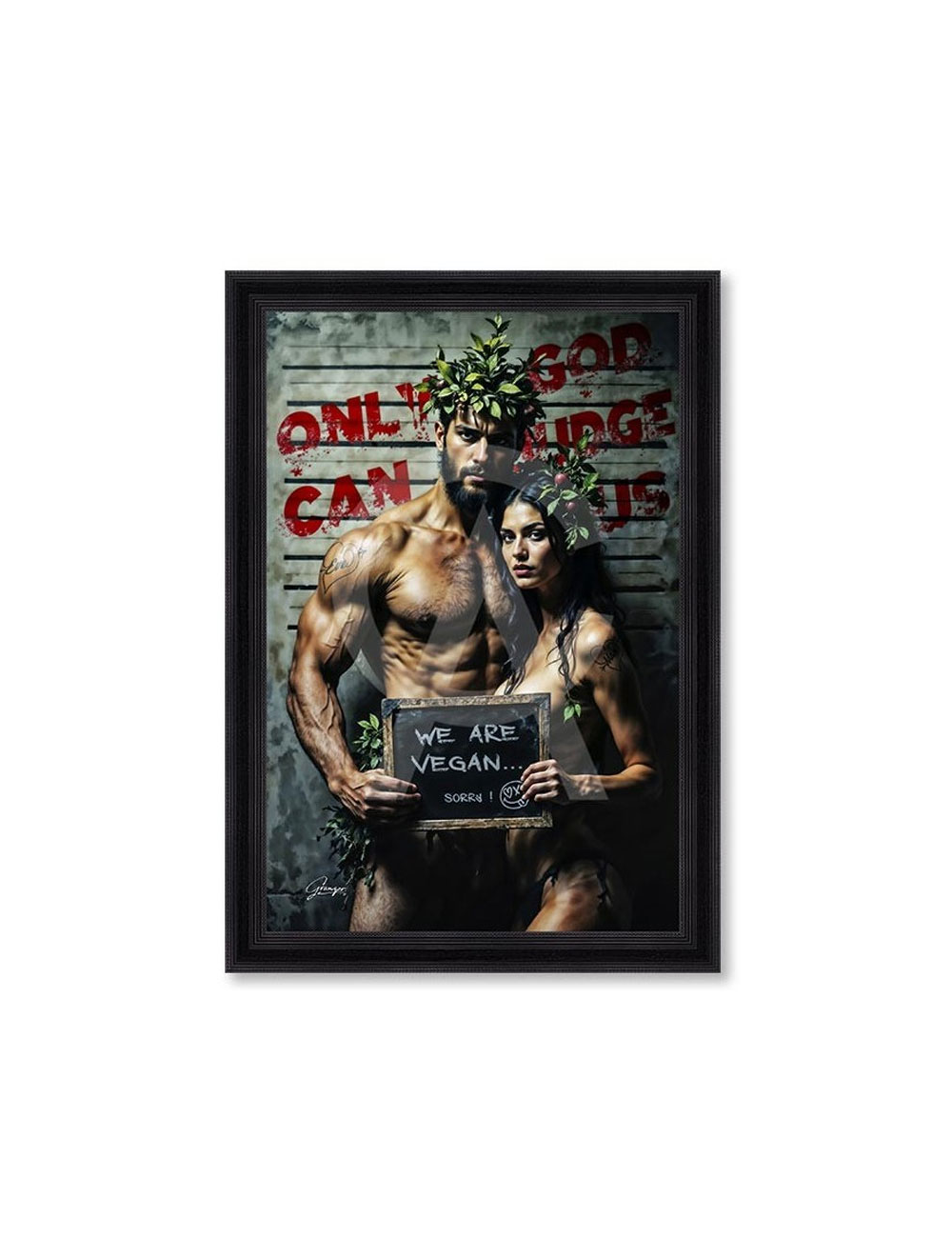 Tableau Adam and Eve grand format 80x120 – Alexandre Granger