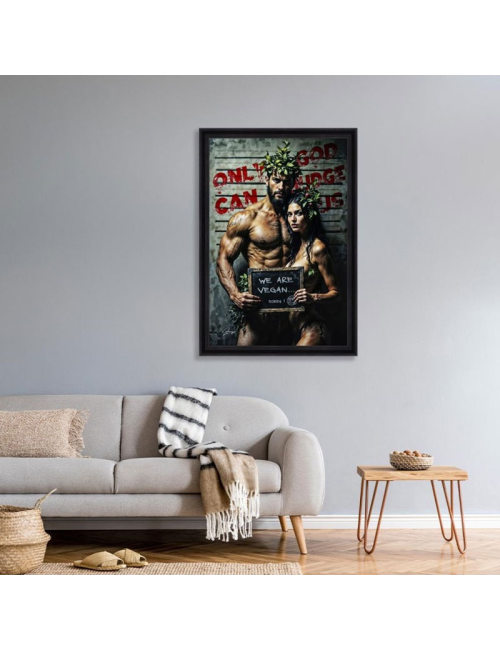 Tableau Adam and Eve grand format 80x120 – Alexandre Granger