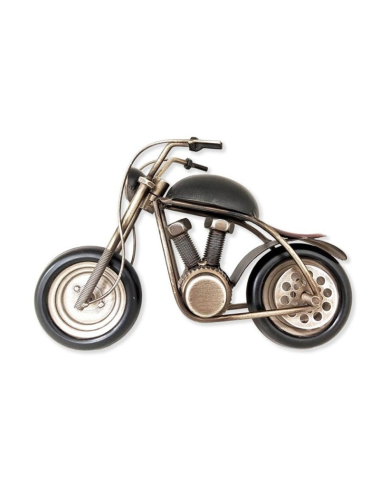 Sculpture moto métal noir – idée cadeau déco vintage