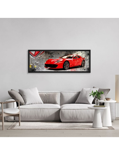 Tableau 812 GTS Rider Rubix – voiture rouge décoration murale