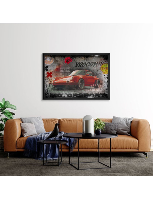 Tableau voiture Porsche Red Paff – Rubix