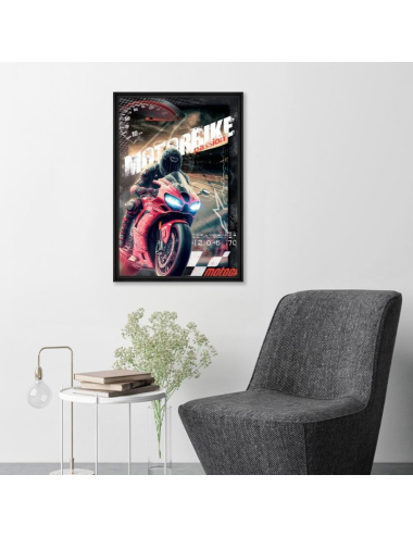 Tableau grand format moto Motor GP 80x120 – Rubix