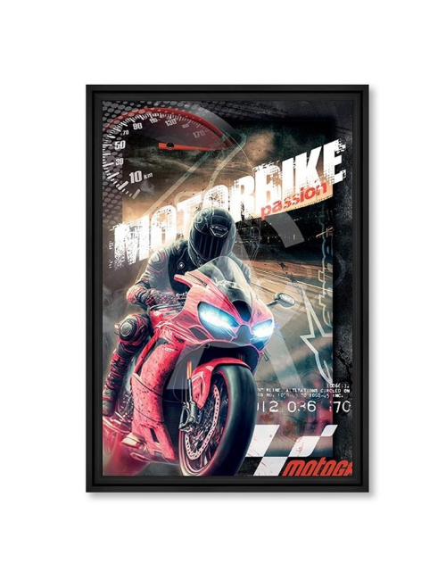 Tableau grand format moto Motor GP 80x120 – Rubix