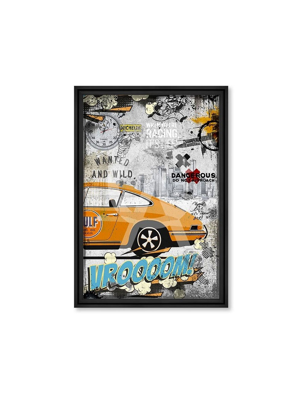 Tableau voiture Porsche Orange Vroomm – Rubix