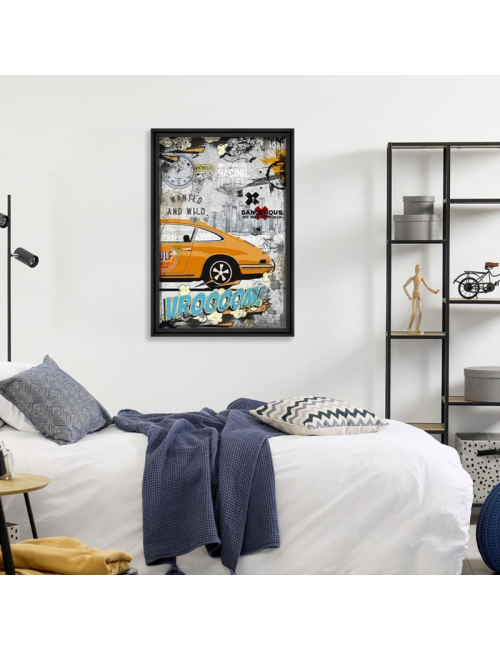 Tableau voiture Porsche Orange Vroomm – Rubix
