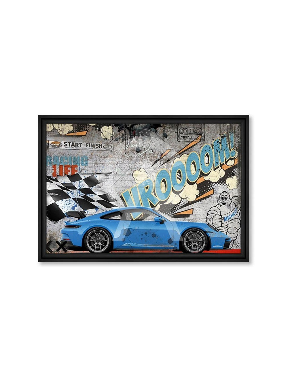 Tableau grand format voiture 992 Racing 80x120 – Rubix