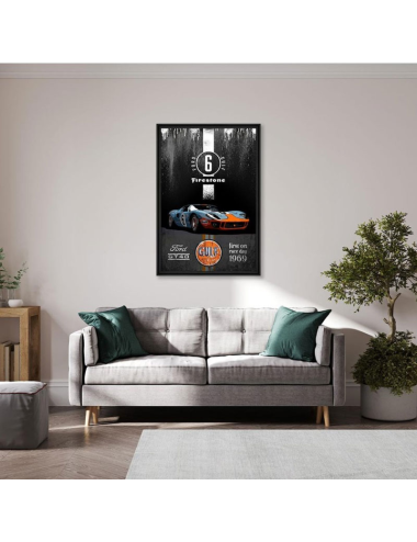 Tableau grand format Ford GT40 80x120 – Rubix déco vintage