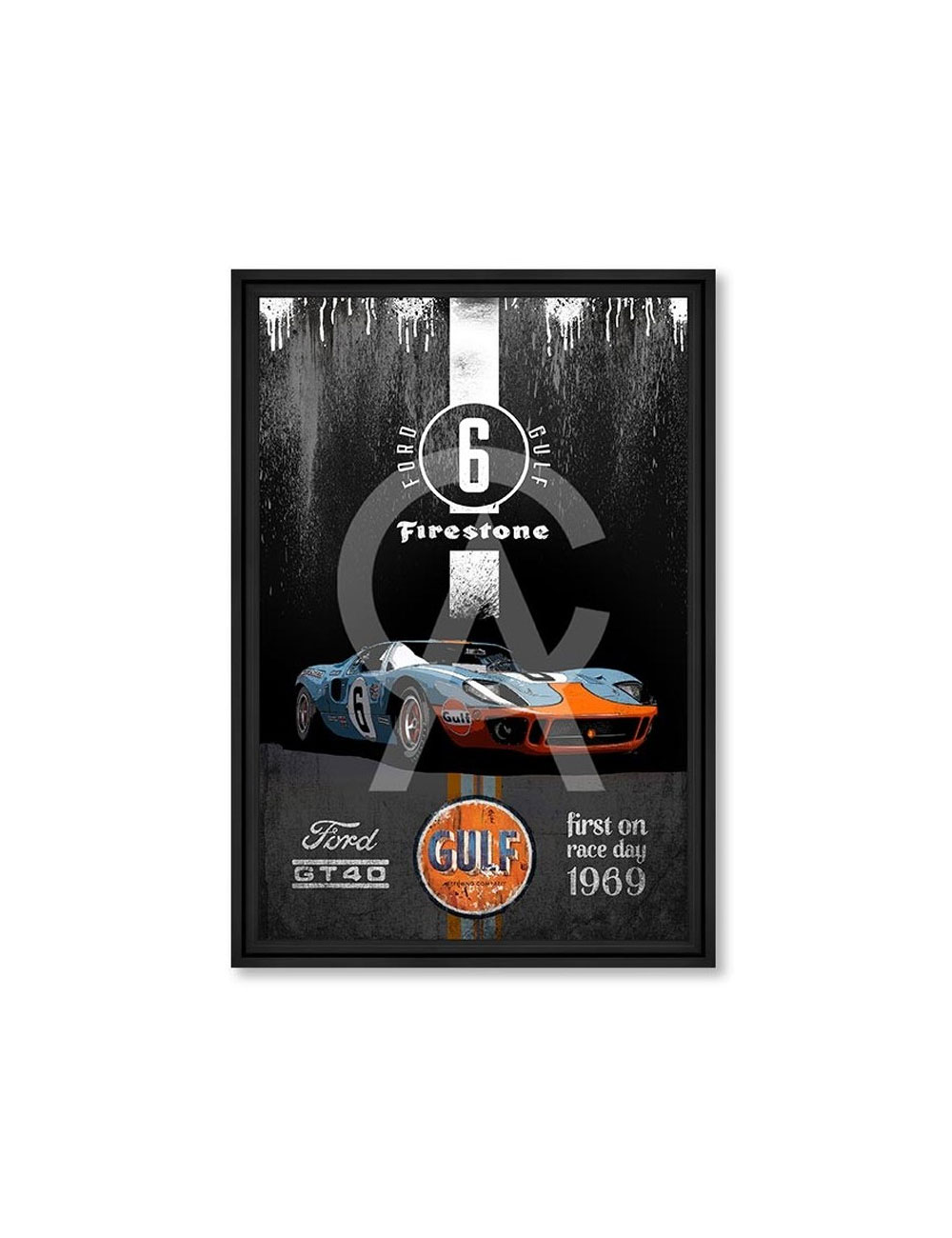 Tableau grand format voiture First GT40 80x120 – Rubix