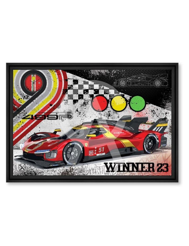 Tableau grand format voiture Winner 23 80x120 – Rubix
