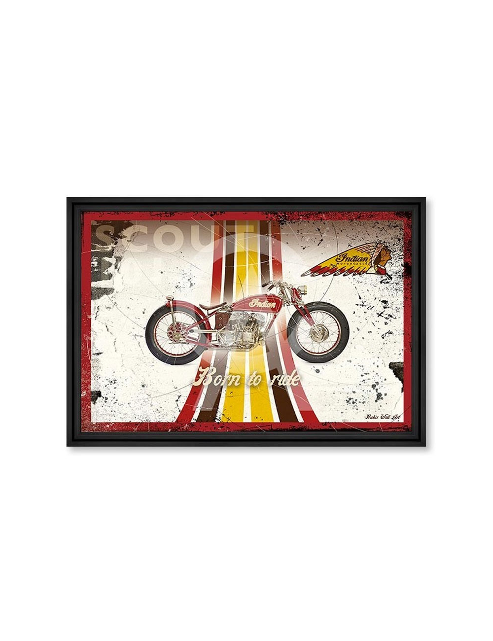 Tableau moto Retro Indian – Rubix