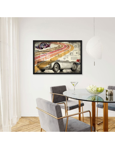 Tableau grand format voiture Retro 550 Spyder – Rubix vintage