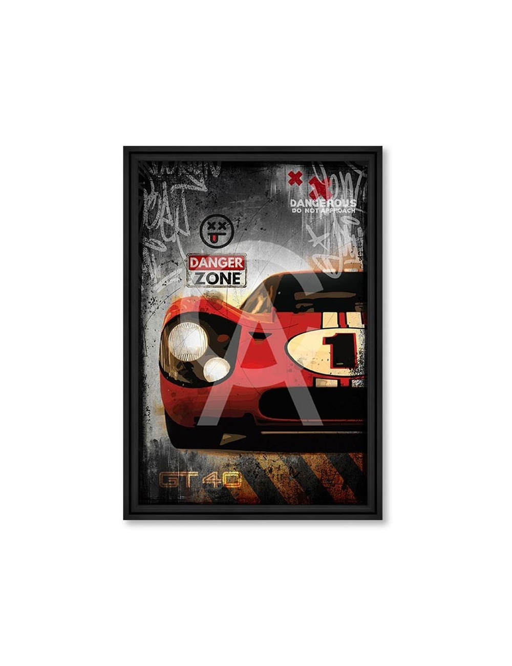 Tableau grand format Red GT40 80x120 – Rubix